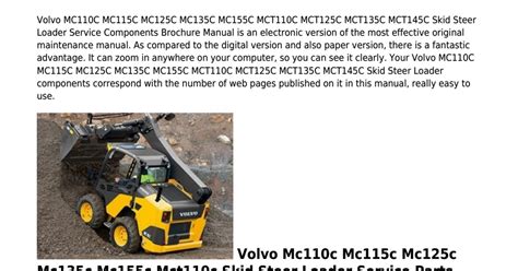 volvo skid steer jcb|MC110C, MC115C, MC125C, MC135C, MC155CVOLVO .